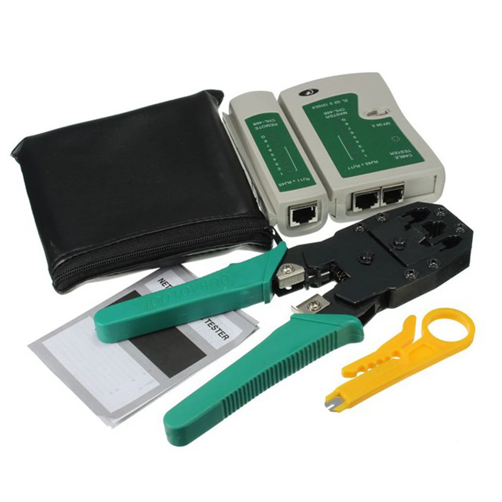 Network Cable Clamp Pliers Stripping Crimping Pliers+Professional Network Cable Tester RJ45 RJ11 RJ12 CAT5 UTP LAN Cable Tester
Network Cable Clamp Pliers Stripping Crimping Pliers+Professional Network Cable Tester RJ45 RJ11 RJ12 CAT5 UTP LAN Cable Tester