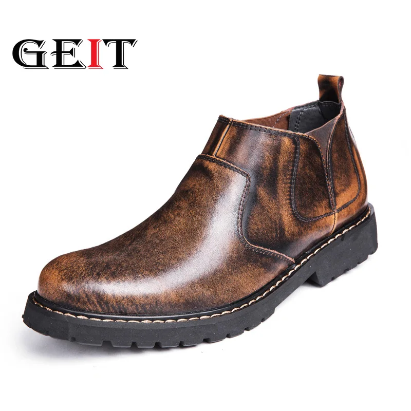 Men England Style Boots New Men Genuine Leather Flat Boots Shoes for Gentlemen Autumn Ankle Boots Winter Retro Botas Hombre
Men England Style Boots New Men Genuine Leather Flat Boots Shoes for Gentlemen Autumn Ankle Boots Winter Retro Botas Hombre