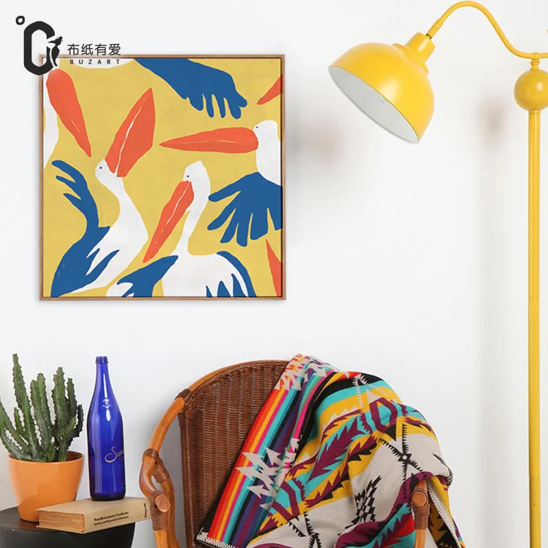 Pelican colorful paintings decorative canvas painting frescoes sofa background wall triple painting No Frame
Pelican colorful paintings decorative canvas painting frescoes sofa background wall triple painting No Frame