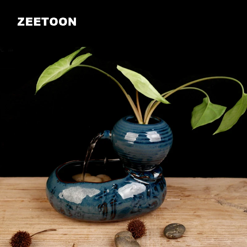 110V/220V Creative Ceramics Feng Shui Wheel Lucky Mini Water Fountain Desktop Ornaments Hydroponics Plants Flower Pot Fish Tank
110V/220V Creative Ceramics Feng Shui Wheel Lucky Mini Water Fountain Desktop Ornaments Hydroponics Plants Flower Pot Fish Tank