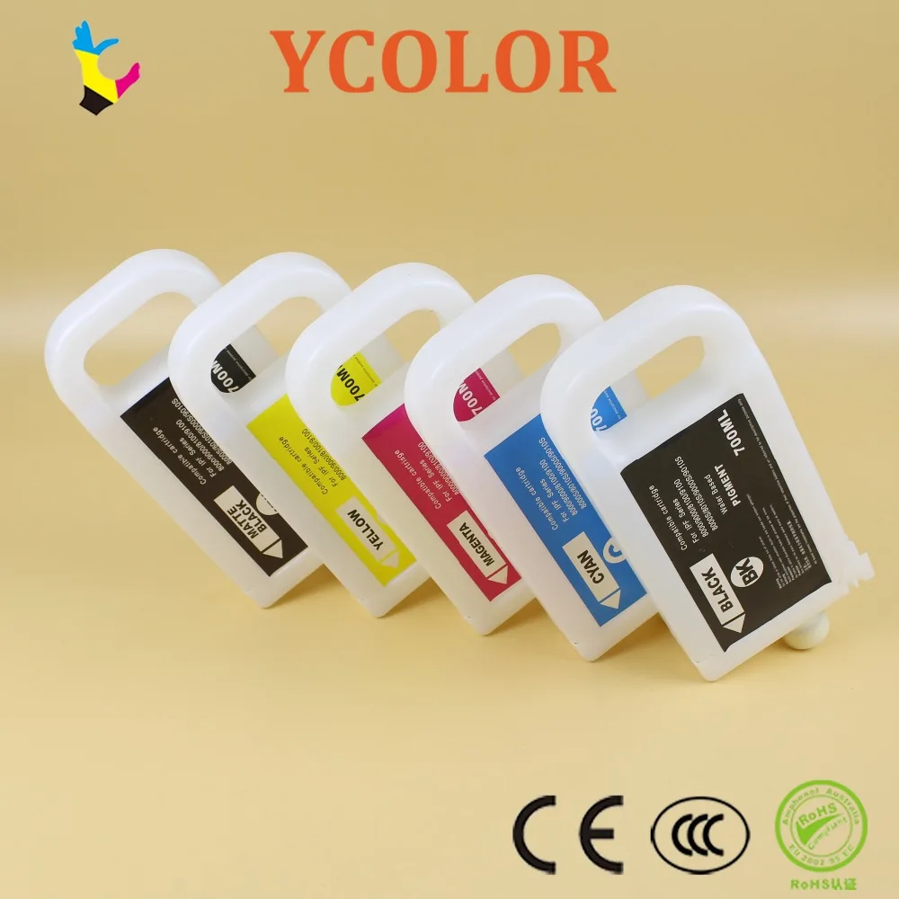 5 colors 700ml PFI 703 ink cartridges without chip for Canon IPF815 IPF825 iPF810 IPF820 ink box refillable
5 colors 700ml PFI 703 ink cartridges without chip for Canon IPF815 IPF825 iPF810 IPF820 ink box refillable