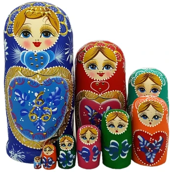Russian nesting doll 10 floors imported genuine air-dried linden wood handmade creative color gift toys wood decoration
Russian nesting doll 10 floors imported genuine air-dried linden wood handmade creative color gift toys wood decoration