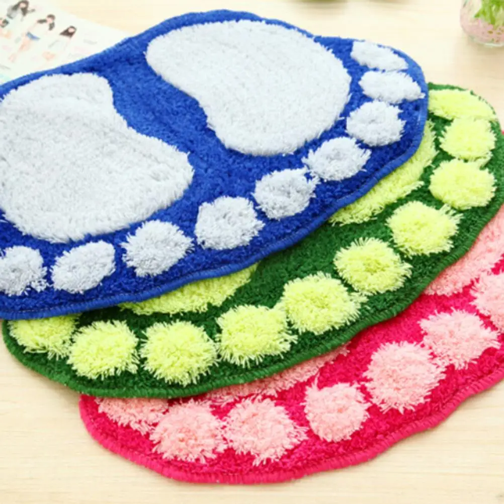 Lovely Absorbent Slip-resistant Bath Mat Feet Shape Thickening Bathroom Carpet Floor Mat Sanitary Ware Suite
Lovely Absorbent Slip-resistant Bath Mat Feet Shape Thickening Bathroom Carpet Floor Mat Sanitary Ware Suite