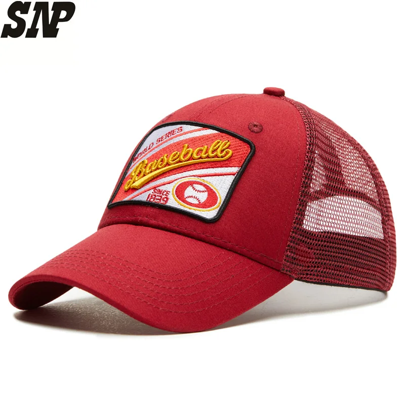 Summertime Baseball Cap Men Trucker Visor Hat Women Baseball Embroidered Outdoor Sports Casual Ventilate Male Bone Red Mesh Hats
Summertime Baseball Cap Men Trucker Visor Hat Women Baseball Embroidered Outdoor Sports Casual Ventilate Male Bone Red Mesh Hats