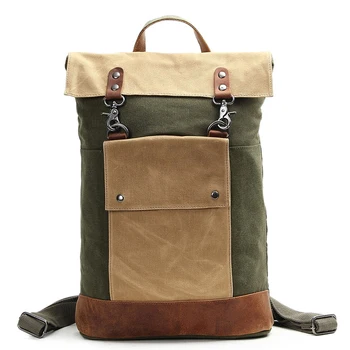 Genuine Leather Backpack Men Oil Canvas Backpack Men Vintage Men Canvas Backpack
Genuine Leather Backpack Men Oil Canvas Backpack Men Vintage Men Canvas Backpack