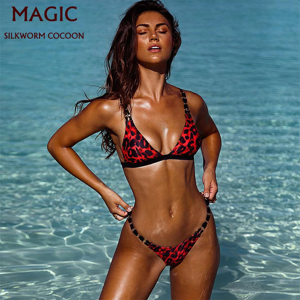 Red leopard print Splicing Backless Bandage Swimwear Sexy Bikini New Swimsuit Women Swimwear Bikini Set Push Up Swim Suit Women
Red leopard print Splicing Backless Bandage Swimwear Sexy Bikini New Swimsuit Women Swimwear Bikini Set Push Up Swim Suit Women