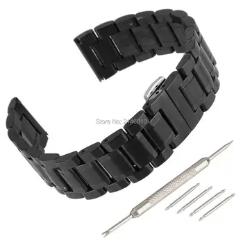 Bracelet Double Clasp Solid Links Stainless Steel Watch Band Strap Black/Silver 14mm 16mm/17mm/18mm/20mm/22mm
Bracelet Double Clasp Solid Links Stainless Steel Watch Band Strap Black/Silver 14mm 16mm/17mm/18mm/20mm/22mm