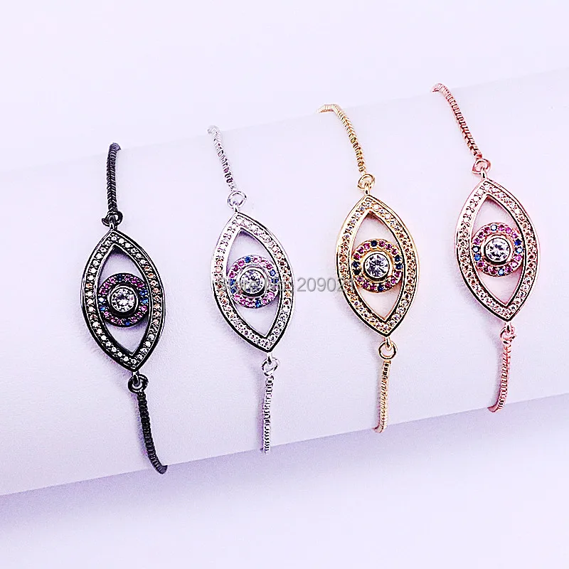 10Pcs New Fashion High Quality CZ Micro Pave Zirconia Eye Shape Connector Bracelets Adjustable Size 
10Pcs New Fashion High Quality CZ Micro Pave Zirconia Eye Shape Connector Bracelets Adjustable Size