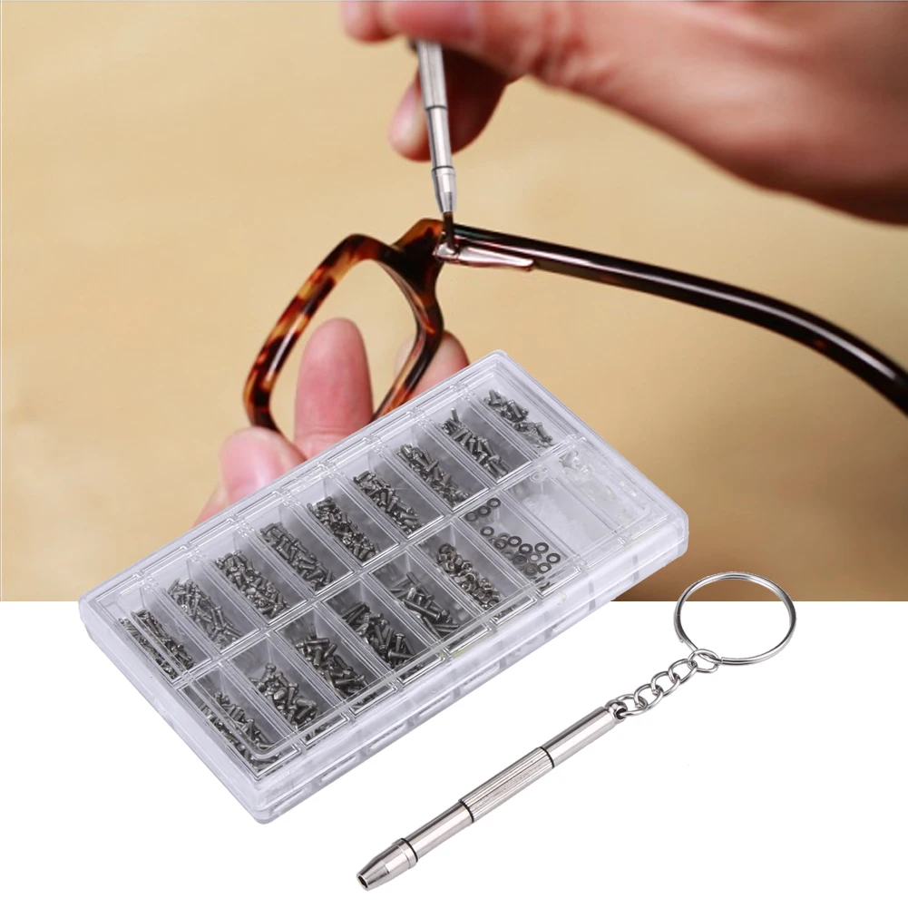 1000pcs Sunglass Screws Set Stainless Steel Micro Glasses Sunglass Watch Spectacles Phone Tablet Screwdriver Set Kits Assortment
1000pcs Sunglass Screws Set Stainless Steel Micro Glasses Sunglass Watch Spectacles Phone Tablet Screwdriver Set Kits Assortment