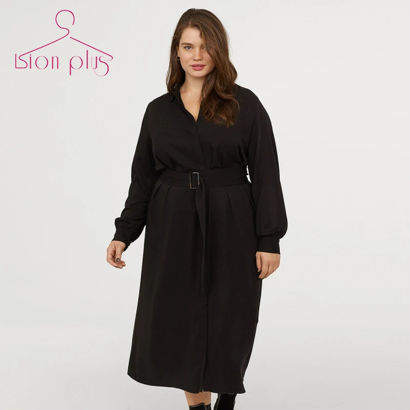 Waist Belt Shirt Dress 2019 Spring Office Women Dress 7xl 6xl 5xl Long Sleeve Square Collar Midi Dress Plus Size Robe Femme
Waist Belt Shirt Dress 2019 Spring Office Women Dress 7xl 6xl 5xl Long Sleeve Square Collar Midi Dress Plus Size Robe Femme