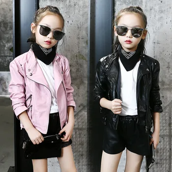 2017 Fall Cool New Style Motorcycle Wind Pu Zipper Jacket Big Boy Pure Color Leather Girls Coat
2017 Fall Cool New Style Motorcycle Wind Pu Zipper Jacket Big Boy Pure Color Leather Girls Coat