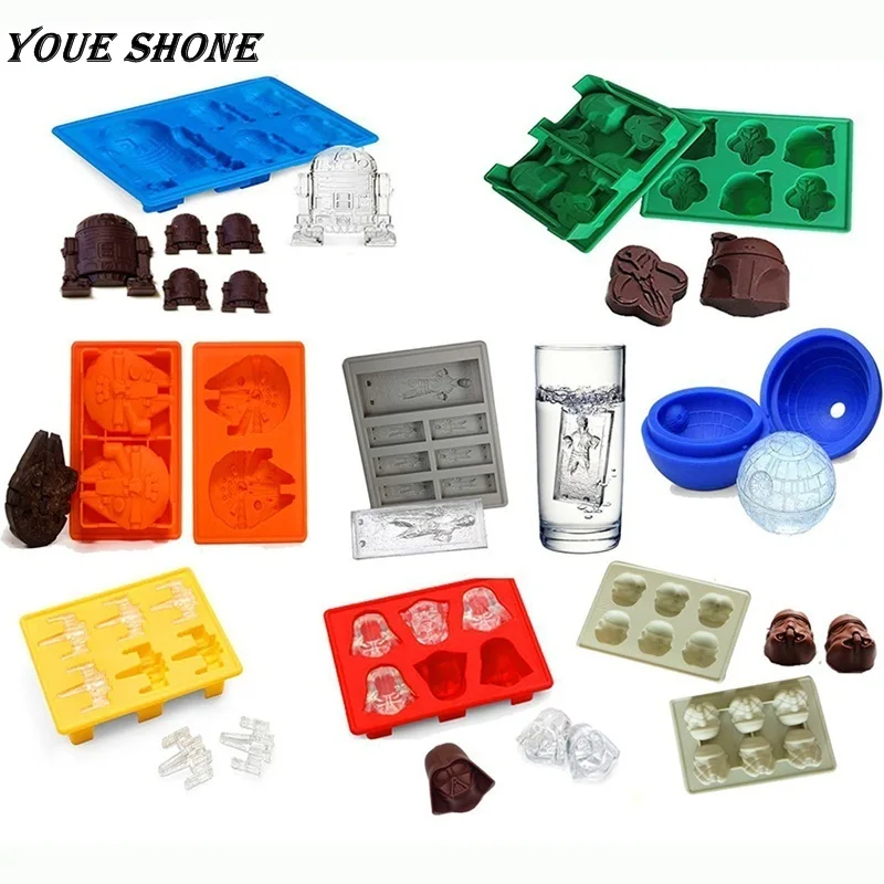 Youe shone 8Pcs/set Death Star Wars Darth Vader Storm Trooper R2D2 Falcon X-Wing Hans Solo Mold Ice Cake Chocolate DIY Mold
Youe shone 8Pcs/set Death Star Wars Darth Vader Storm Trooper R2D2 Falcon X-Wing Hans Solo Mold Ice Cake Chocolate DIY Mold