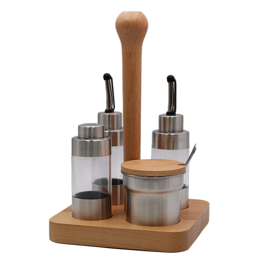 New Spice Pepper chili Seasoning Storage box Container kitchen Tools set oil Bottle Jars with Household kitchen storage rack 
New Spice Pepper chili Seasoning Storage box Container kitchen Tools set oil Bottle Jars with Household kitchen storage rack