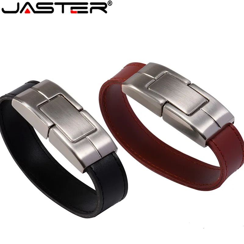JASTER USB флеш накопитель 64 ГБ брелок из кожи и металла Pendrive creativo 32 16 8 4 usb2.0 наручный