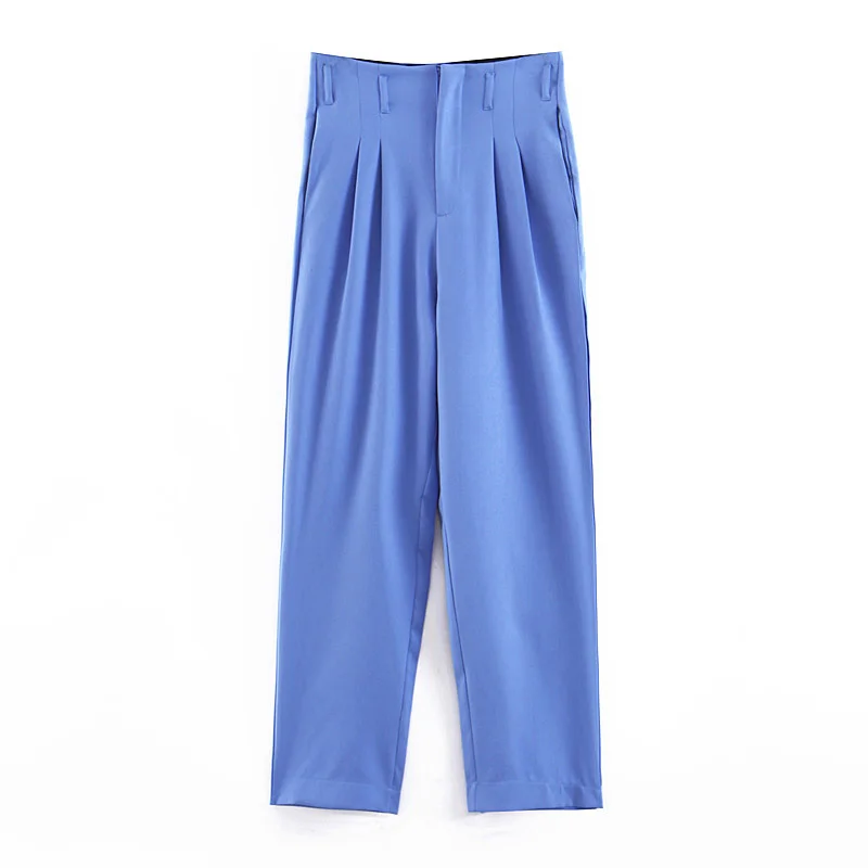 Solid Blue Color Loose Pants Women Fashion Long Wide Leg Pants Women Elegant Zipper Waist Pants Trousers Female Ladies CE02
Solid Blue Color Loose Pants Women Fashion Long Wide Leg Pants Women Elegant Zipper Waist Pants Trousers Female Ladies CE02
