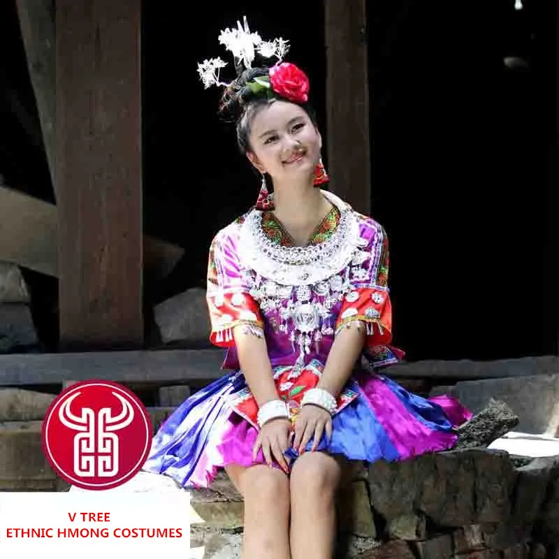 New woman colorful chinese folk dance Ethnic costumes Tujia/Dong/Miao dance skirt hmong silver collar sets
New woman colorful chinese folk dance Ethnic costumes Tujia/Dong/Miao dance skirt hmong silver collar sets