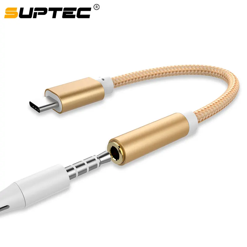 Кабель для наушников SUPTEC с разъемом типа C на 3 5 мм USB AUX аудиоразъем мама Xiaomi 6 Mi6 Letv