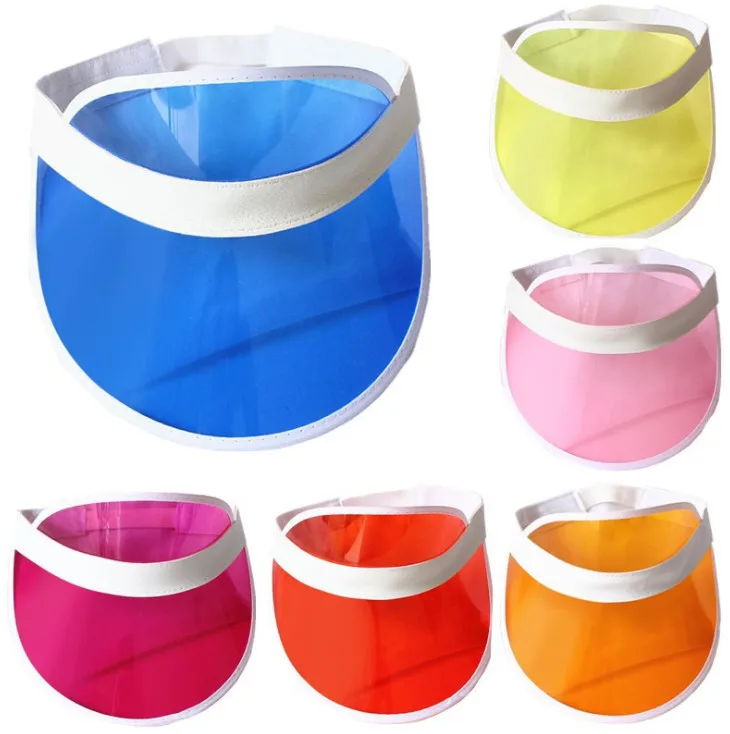 2019 New 100pcs Summer Candy Color Sun Hat Transparent Plastic PVC Ultraviolet Proof Visor Cap Unisex Women Men Sunshade Sunhat
2019 New 100pcs Summer Candy Color Sun Hat Transparent Plastic PVC Ultraviolet Proof Visor Cap Unisex Women Men Sunshade Sunhat