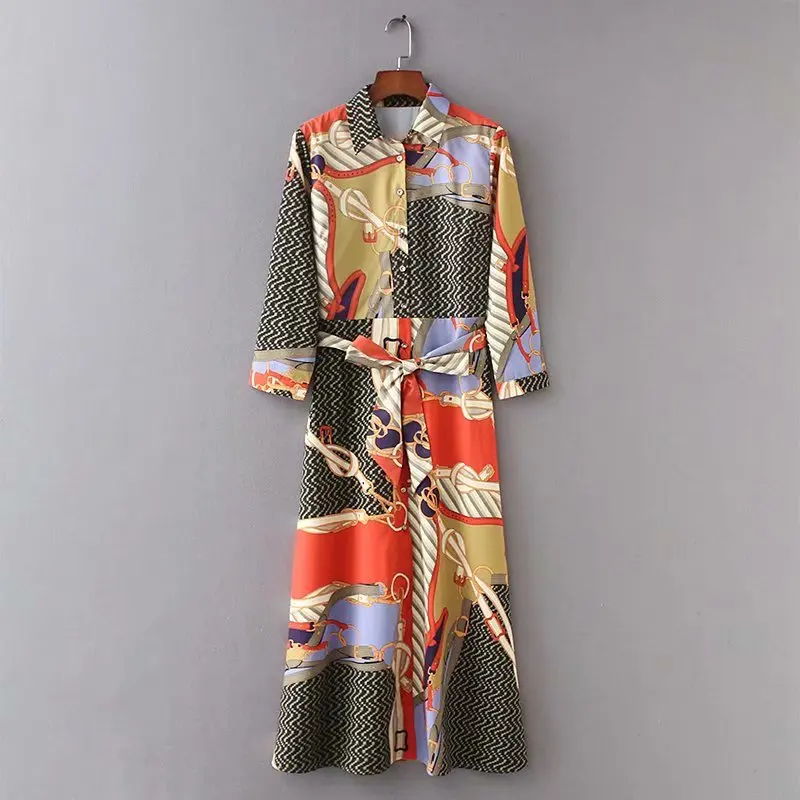 2019 Bohemian lapel print long section kimono color matching shirt national style new tie belt long cardigan loose shirt
2019 Bohemian lapel print long section kimono color matching shirt national style new tie belt long cardigan loose shirt