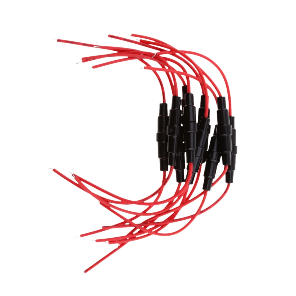 10Pcs 10x38mm Fuse Holder Box Kit In-line Screw Type Pre-wired Sealing Waterproof Fuses Accessories for Car Motorcycle ATV 10Pcs 10x38mm Fuse Holder Box Kit In-line Screw Type Pre-wired Sealing Waterproof Fuses Accessories for Car Motorcycle ATV