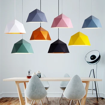 Nordic personality restaurant milk tea shop office bedroom color Macarons Iron pendant light
Nordic personality restaurant milk tea shop office bedroom color Macarons Iron pendant light