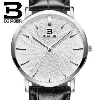 Switzerland BINGER Men's Watch Luxury Brand Quartz Genuine Leather Strap Ultrathin Wristwatches Waterproof Male's clock B3051M-2
Switzerland BINGER Men's Watch Luxury Brand Quartz Genuine Leather Strap Ultrathin Wristwatches Waterproof Male's clock B3051M-2
