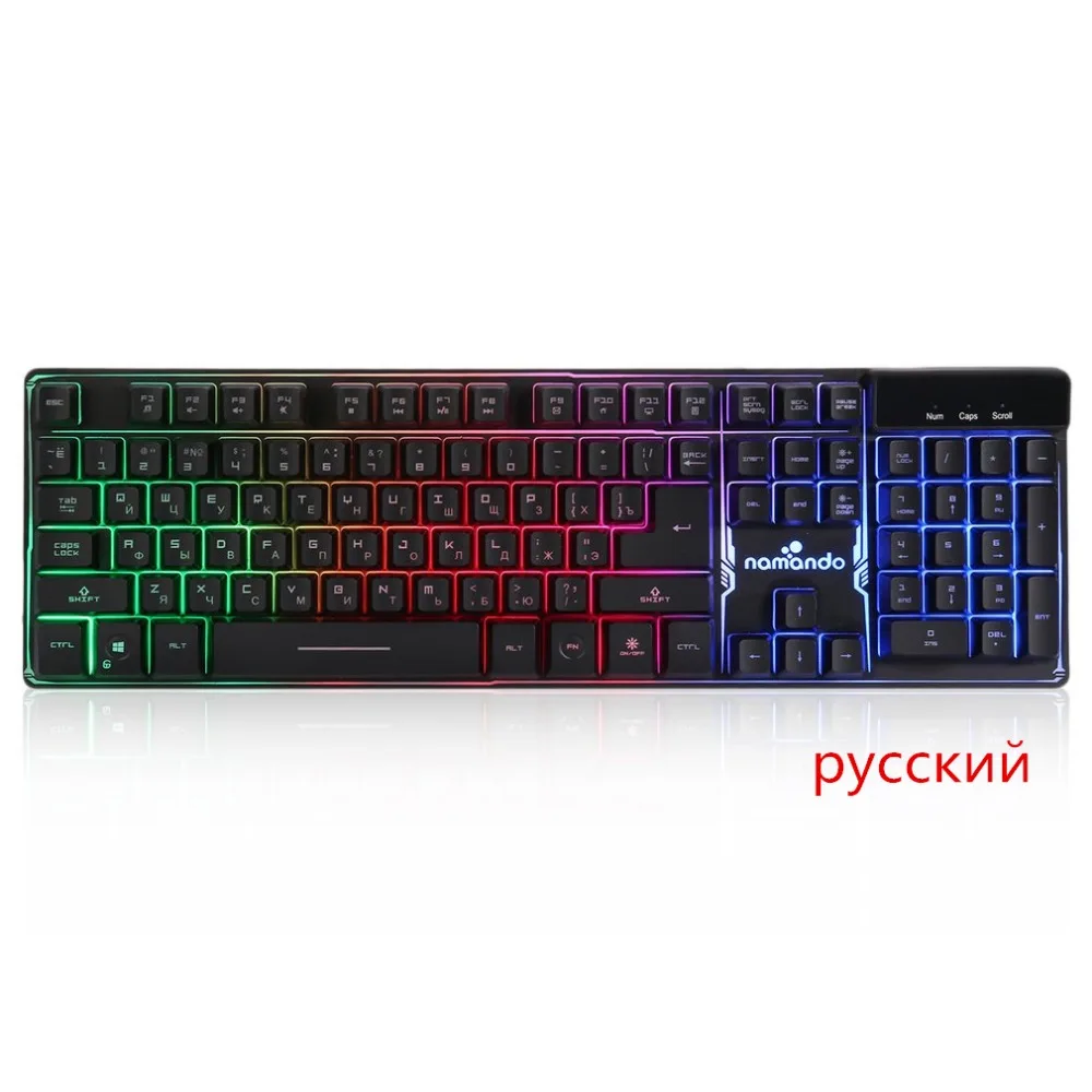 Newest ZTG-800 Russian Wired Gaming Keyboard 104 Key LED Backlit Gamer Floating USB Gaming Keyboard Wired Luminous keyboard
Newest ZTG-800 Russian Wired Gaming Keyboard 104 Key LED Backlit Gamer Floating USB Gaming Keyboard Wired Luminous keyboard