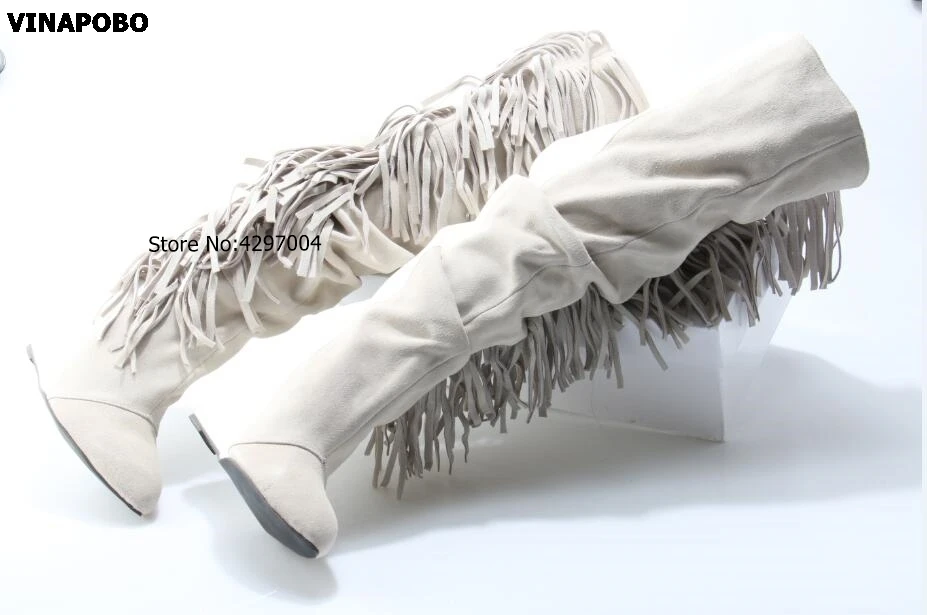 1High-Quality-White-Leather-Tassel-Knee-High-Boots-Women-Round-Toe-Fringe-Wedge-Boots-Winter-Dress (1)