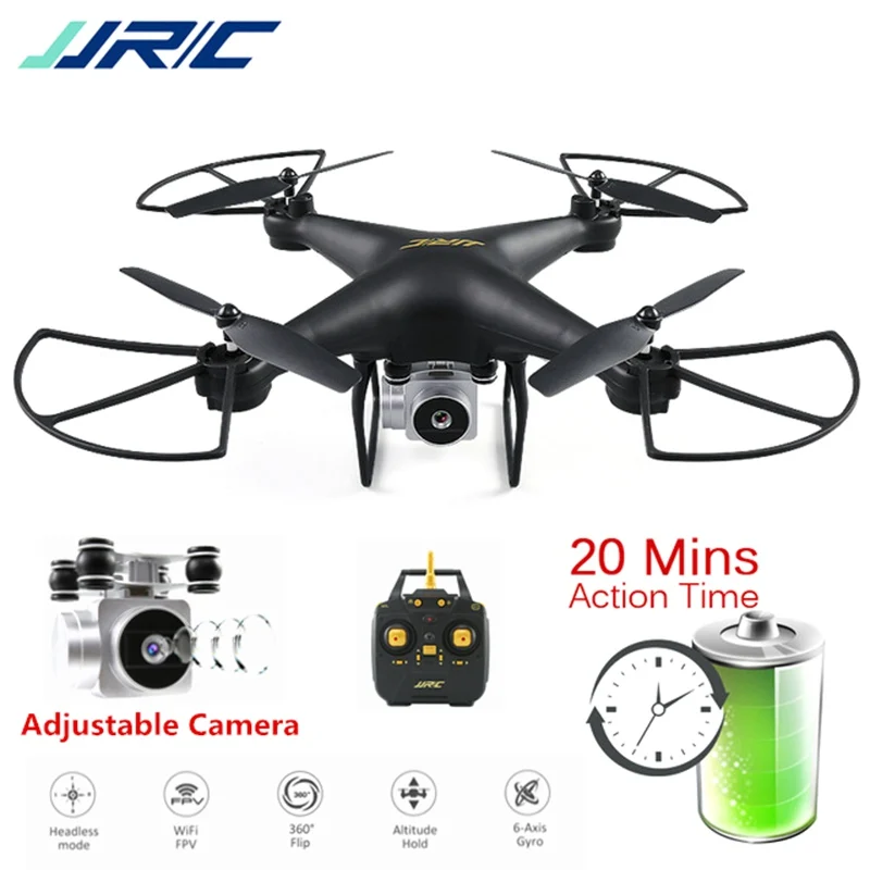 JJRC H68 RC Drone with HD WiFi FPV Camera Altitude Hold Adjustable Camera Dron 20 Minutes Flying Time Quadcopter Selfie Drone
JJRC H68 RC Drone with HD WiFi FPV Camera Altitude Hold Adjustable Camera Dron 20 Minutes Flying Time Quadcopter Selfie Drone