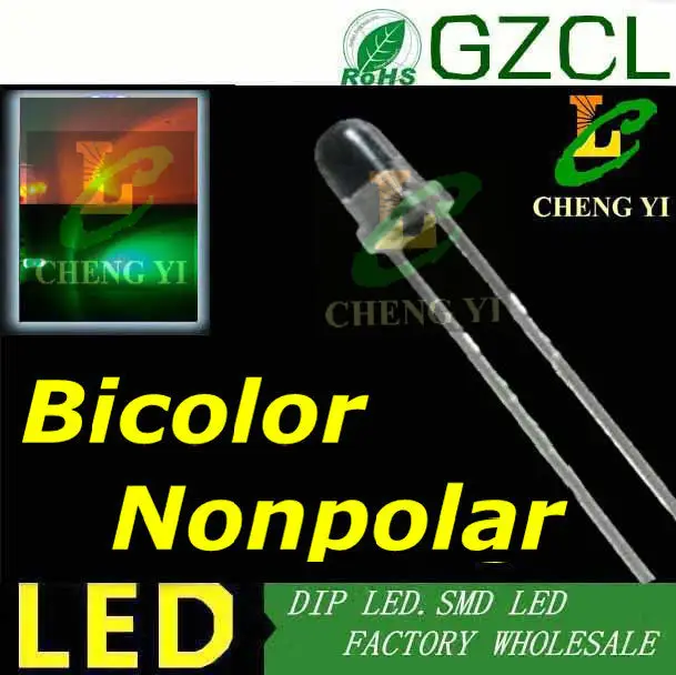 (Taiwan chipset)Orange&Green two-pin bicolor led 3MM non-polarity led diode O2.0-2.5V G3.0-3.5V
(Taiwan chipset)Orange&Green two-pin bicolor led 3MM non-polarity led diode O2.0-2.5V G3.0-3.5V