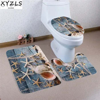 XYZLS 3 Pcs New Sea Starfish Conch Anti Slip Toilet Carpet Bathroom Mat Coral Velvet Toilet Mats Three Sets of Bath Mat
XYZLS 3 Pcs New Sea Starfish Conch Anti Slip Toilet Carpet Bathroom Mat Coral Velvet Toilet Mats Three Sets of Bath Mat