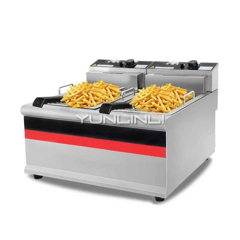 Commercial Double-tank Electric Deep Fryer Stainless Steel Elctric Frying Machine Commercial Fryer IDZL-904
Commercial Double-tank Electric Deep Fryer Stainless Steel Elctric Frying Machine Commercial Fryer IDZL-904