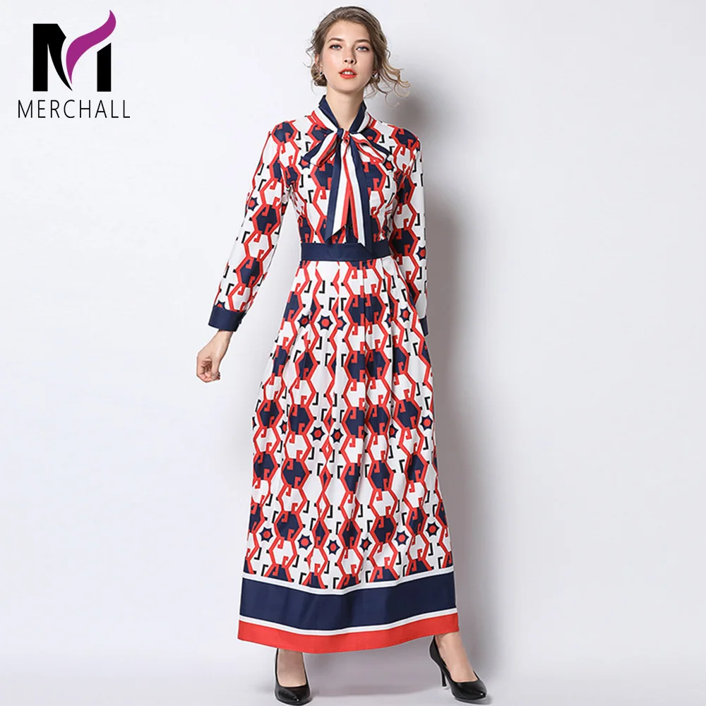 Runway Dresses 2019 Women High Quality Bow Neck Vintage Party Dresses Luxury Designer Long Maxi Dress Vestidos Mujer Robe Femme
Runway Dresses 2019 Women High Quality Bow Neck Vintage Party Dresses Luxury Designer Long Maxi Dress Vestidos Mujer Robe Femme