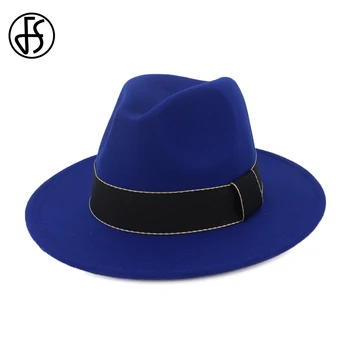 FS Wool Fedora Hat For Men Godfather Wide Brim Church Hats Women Elegant Trilby Royal Round Cap With Band Chapeau Hommes Feutre
FS Wool Fedora Hat For Men Godfather Wide Brim Church Hats Women Elegant Trilby Royal Round Cap With Band Chapeau Hommes Feutre