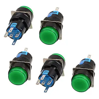 Round Green 5-Terminal SPDT Self Lock NO NC Push Button Switch 24V
Round Green 5-Terminal SPDT Self Lock NO NC Push Button Switch 24V
