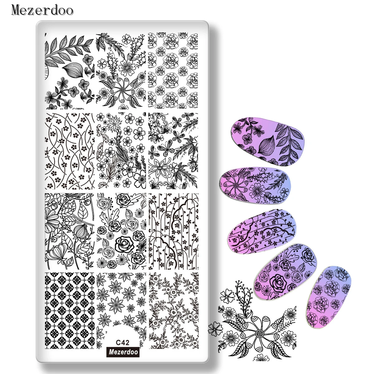 Nail Stamping Template Line Facial Fall Flower Leave Willow branches Pattern Rectangle Manicure DIY Nail Art Image Plate C42
Nail Stamping Template Line Facial Fall Flower Leave Willow branches Pattern Rectangle Manicure DIY Nail Art Image Plate C42