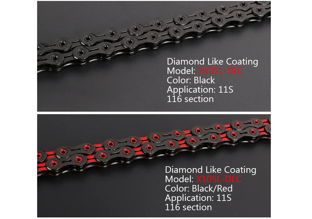 KMC X11SL DLC ASSORTD COLORS 11 Speed Road CX Bike Chain fits SRAM Shimano Campy