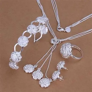 S268 925 sterling silver jewelry set, fashion jewelry set Rose Ring Stud Earrings Bangle Necklace S268 /anuajfba gdyaovfa
S268 925 sterling silver jewelry set, fashion jewelry set Rose Ring Stud Earrings Bangle Necklace S268 /anuajfba gdyaovfa