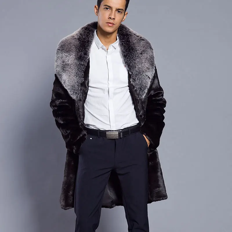 2018 New Men's Winter Faux Fur Jacket Long Windbreaker Fox Thick Warm Turn Down Fur Collar Faux Fur Jacket Men Coats 6Q2427
2018 New Men's Winter Faux Fur Jacket Long Windbreaker Fox Thick Warm Turn Down Fur Collar Faux Fur Jacket Men Coats 6Q2427