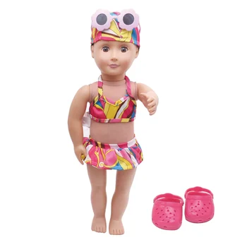 Doll clothes 3 pcs Bikini suit swimsuit + hat toy accessories fit 18 inch Girl doll and 43 cm baby doll c335
Doll clothes 3 pcs Bikini suit swimsuit + hat toy accessories fit 18 inch Girl doll and 43 cm baby doll c335