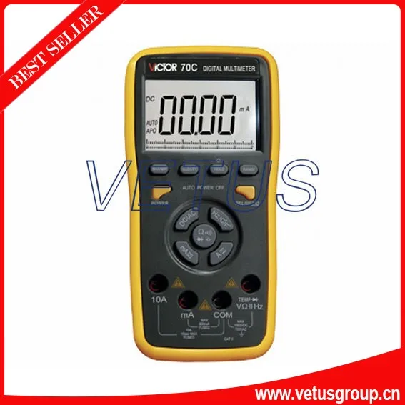 VICTOR 70C 3 5/6 Key Touch Digital Multimeter DMM with Strong anti-interference ability
VICTOR 70C 3 5/6 Key Touch Digital Multimeter DMM with Strong anti-interference ability