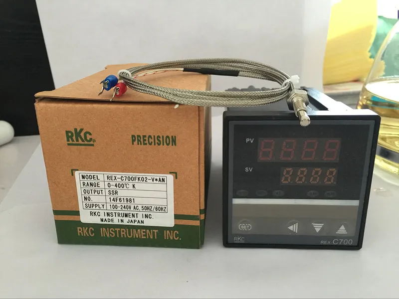 AC100-240V Temperature Controller RKC REX-C700 Thermocouple/PT100 Input SSR Output 72*72mm
AC100-240V Temperature Controller RKC REX-C700 Thermocouple/PT100 Input SSR Output 72*72mm