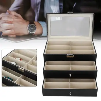 12 Grids Glasses Three Layer Storage Box Watch Jewelry Collection Display Case Organizer Jewelry Holder Cases For Watch Glasses
12 Grids Glasses Three Layer Storage Box Watch Jewelry Collection Display Case Organizer Jewelry Holder Cases For Watch Glasses