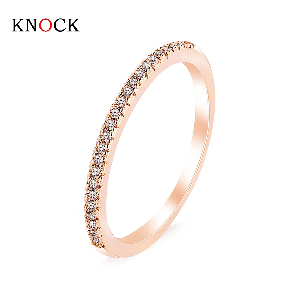 KNOCK Top Quality Gold Concise Classical CZ Wedding Ring Rose Gold Color Austrian Crystals Wholesale
KNOCK Top Quality Gold Concise Classical CZ Wedding Ring Rose Gold Color Austrian Crystals Wholesale