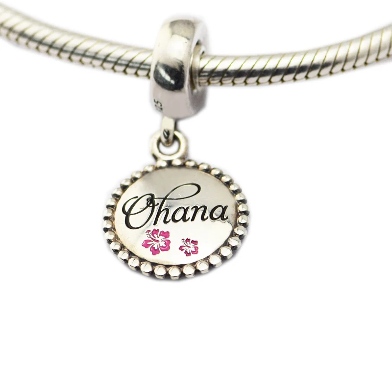 Beads 100% 925 Sterling Silver Ohana Enamel Dangle Charm for Jewelry Making Fit charms Bracelets DIY free shipping SL694
Beads 100% 925 Sterling Silver Ohana Enamel Dangle Charm for Jewelry Making Fit charms Bracelets DIY free shipping SL694