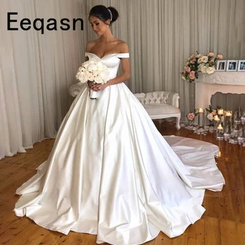 vestido de noiva Elegant White Ball Gown Wedding Dresses Long Off Shoulder Sweetheart Satin Bride Dress Robe De Mariee
vestido de noiva Elegant White Ball Gown Wedding Dresses Long Off Shoulder Sweetheart Satin Bride Dress Robe De Mariee
