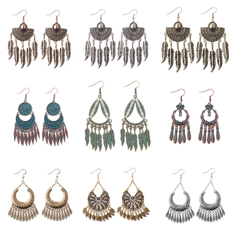 DOUVEI Vintage Bohemian Women Metal Drop Earrings Ethnic Tibetan Silver Tassel Dangles Earring Statement Jewelry Christmas Gift
DOUVEI Vintage Bohemian Women Metal Drop Earrings Ethnic Tibetan Silver Tassel Dangles Earring Statement Jewelry Christmas Gift