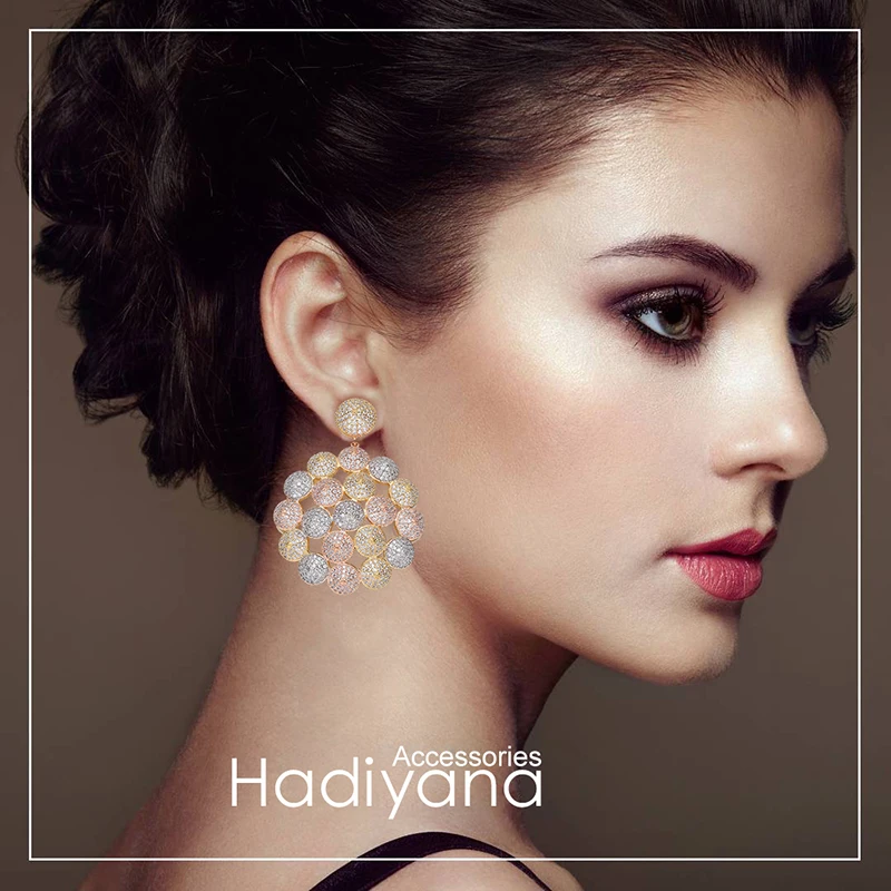 Earrings HADIYANA Classic Small Circular Design Simple Elegant Big Earrings For Women With Zircon High Quality EH923 Oorbellen
Earrings HADIYANA Classic Small Circular Design Simple Elegant Big Earrings For Women With Zircon High Quality EH923 Oorbellen