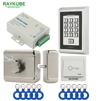 RAYKUBE Electric Motor Lock Access Control System Kit + Metal Password Keypad+Exit Button+ID Keyfobs Electric Lock Full Kit
RAYKUBE Electric Motor Lock Access Control System Kit + Metal Password Keypad+Exit Button+ID Keyfobs Electric Lock Full Kit