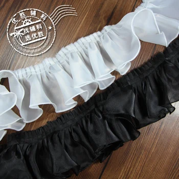 10Meters White Black Organza Crepe Pleated Lace Trim Ruffle Lace Fabric Skirt Hem Garments Accessories Dance Dress Edge Material
10Meters White Black Organza Crepe Pleated Lace Trim Ruffle Lace Fabric Skirt Hem Garments Accessories Dance Dress Edge Material